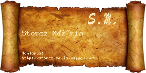 Storcz Mária névjegykártya