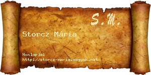 Storcz Mária névjegykártya